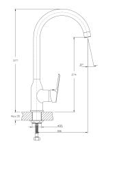 Смеситель для кухни RUSH Victoria VI7135-23