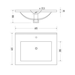 Тумба с раковиной MIRSANT Next 60 
