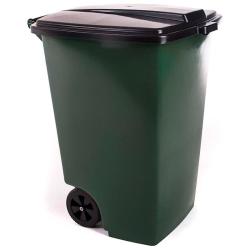 Бак ЭЛЛАСТИК ПЛАСТ Для мусора с крышкой на колесах 120 л