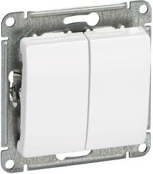 Механизм выключателя SYSTEME ELECTRIC Glossa 2 клавиши белый GSL000151