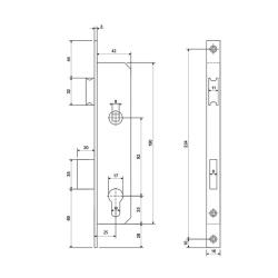 Корпус замка APECS 7000-25-NI Никель