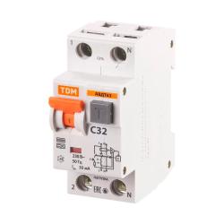 Автоматический выключатель дифференциального тока TDM АВДТ63 2P 32 A 30 мA