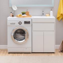 Тумба с раковиной AQUANET Токио 130 R с дверками