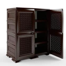 Шкаф 780*420*935 шоколадный /Э-218/Элластик-Пласт/