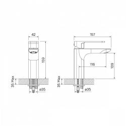 Смеситель для умывальника IDDIS Slide SLISB00i01