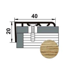 Профиль угловой ЛУКА ЛУ-06 ламинированный Дуб беленый 4087 2,7 м