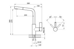 Смеситель для кухни GRANULA Арктик 2502