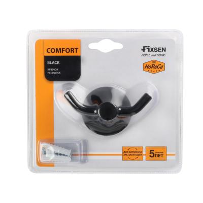 Крючок FIXSEN Comfort Black двойной 