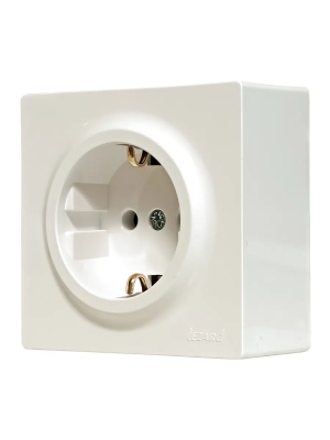 Розетка сетевая LEZARD Leto с заземлением кремовый 752-0300-122B