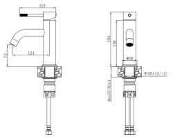Смеситель для умывальника VODA Vessel VSL26M