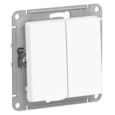 Механизм выключателя SYSTEME ELECTRIC Atlas design 2 клавиши белый ATN000151
