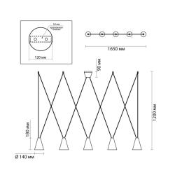 Люстра ODEON Brooks 5226/5 Черный