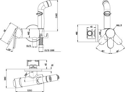 Гигиенический комплект D&K встраиваемый DA1394581 