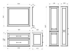 Пенал ASB WOOD LINE Венеция 41,6*167,1 см
