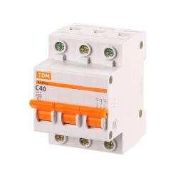 Автоматический выключатель TDM ВА47-63 3Р 40 А С 4,5 кА