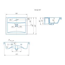 Тумба с раковиной RUVANN Brava 50 