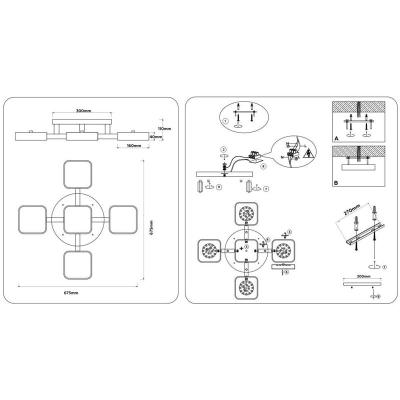 Люстра AMBRELLA Comfort FL4881/5 WH/WD Белый