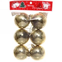 Набор шаров СЕРПАНТИН Глянец золотой 6 см 201-1705