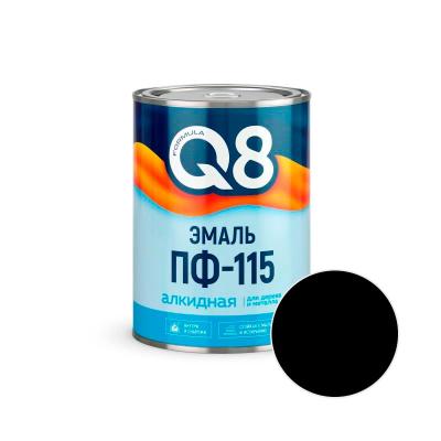 Эмаль FORMULA Q8 ПФ-115 Черный 0,8 кг
