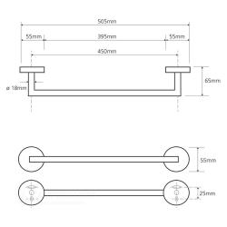 Держатель полотенца BEMETA Dark 