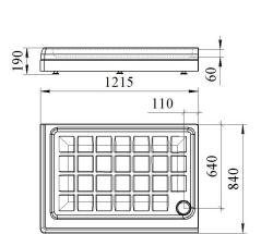 Поддон акриловый RADOMIR Верчелли L 121,5*84 см