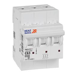 Автоматический выключатель КЭАЗ OptiDin BM63 3P 63 A C 4,5 кА 326818