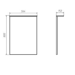 Зеркало АСБ-МЕБЕЛЬ Коста 60 светлый орех 56,4*80 см