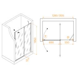 Душевая дверь RGW LE-004 130 см