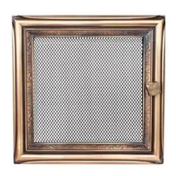 Решетка каминная KRATKI Ретро латунь 170*170 мм