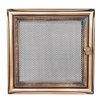 Решетка каминная KRATKI Ретро латунь 170*170 мм