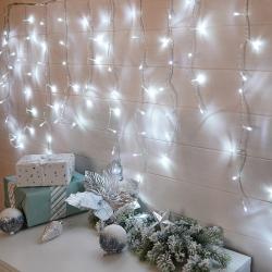 Гирлянда Бахрома NEON-NIGHT 1 режим белый холодный 3*0,8 м 255-065