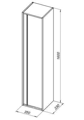 Пенал AQUANET Lino 35*160 см
