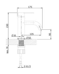 Смеситель для раковины ONE LIFE BY ORANGE OL40-301