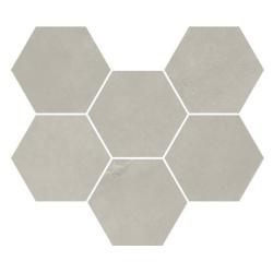 Мозаика ITALON Continuum Hexagon Silver 25*29 см