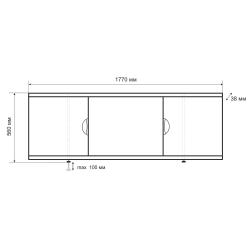 Экран для ванны EMMY Валенсия Max 180 177 см