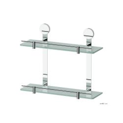 Полка для ванной ARTWELLE Harmonie стеклянная двойная