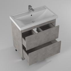 Тумба с раковиной BRIZ Риччи 80 бетон