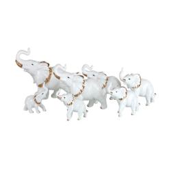 (АКЦИЯ) Cтатуэтка Семья слонов 9*8*7*6*5*4,5*4см/149-041/LEFARD/ 