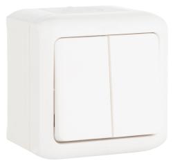 Выключатель LEGRAND Quteo 2 клавиши белый 782302 