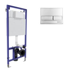 Инсталляция для унитаза BERGES Interaction с клавишей Line 007938