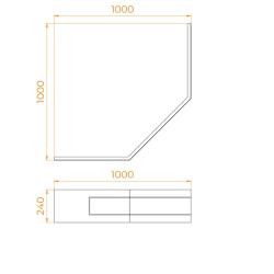 Экран к поддону RGW NP/CL-s-10 100*100 см