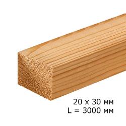 Брус сухой строганный 20*30*3000 мм