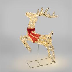 Фигура LED NEON-NIGHT Бегущий олень уличная теплый белый 88 см 501-375