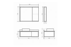 Тумба с раковиной COMFORTY Лиссабон 95 L