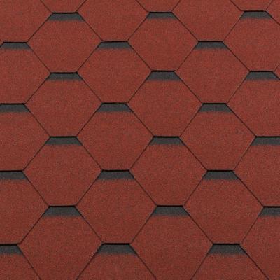 Гибкая черепица ROOFSHIELD Classic Стандарт Красный с оттенением