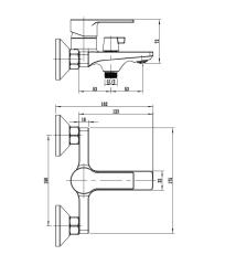 Смеситель для ванны RUSH Madeira MA3245-44