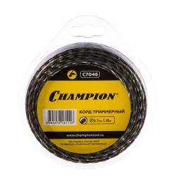 Леска для триммера CHAMPION Tri-twist витой треугольник 2,7 мм 15 м