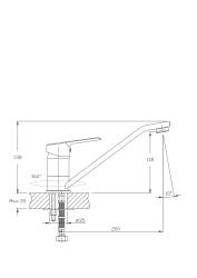 Смеситель для кухни RUSH Victoria VI7135-25
