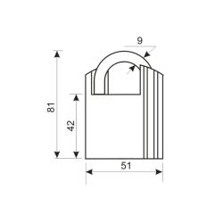 Замок навесной АЛЛЮР ВС2Ч-501