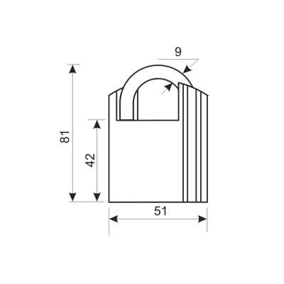 Замок навесной АЛЛЮР ВС2Ч-501